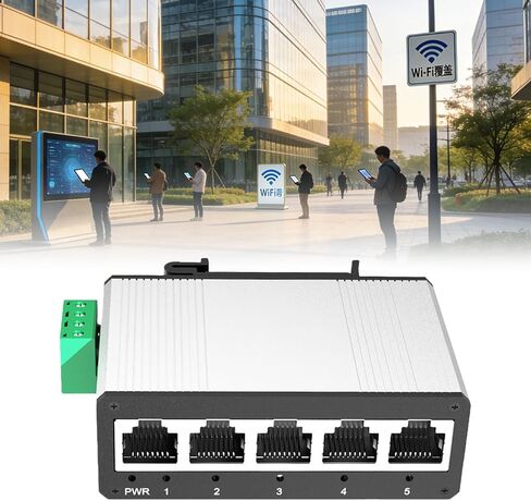 Rugged 5 Port Industrial Aluminum Alloy Enclosure Wide Temp DIN Rails for Harsh Environments Industrial Switcher in Kuwait