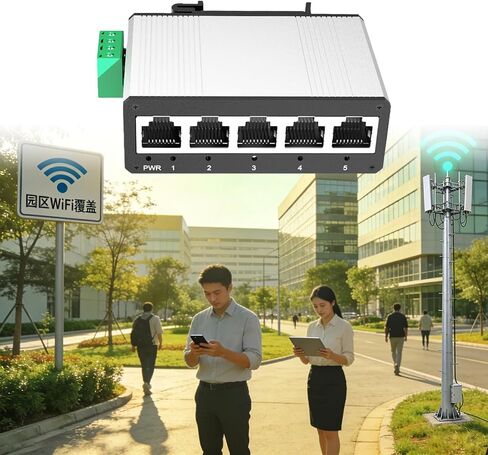 Rugged 5 Port Industrial Aluminum Alloy Enclosure Wide Temp DIN Rails for Harsh Environments Industrial Switcher in Kuwait