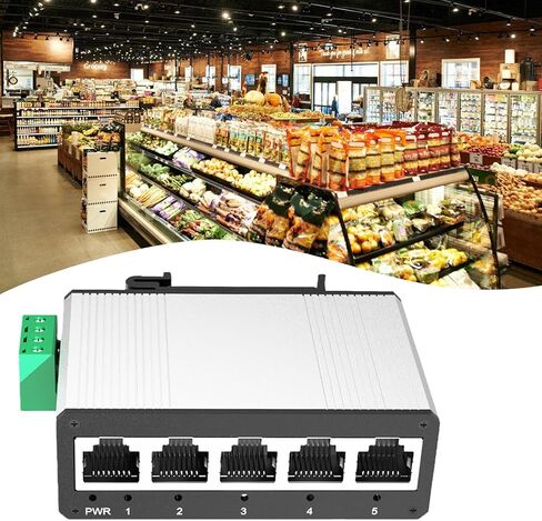 Rugged 5 Port Industrial Aluminum Alloy Enclosure Wide Temp DIN Rails for Harsh Environments Industrial Switcher in Kuwait