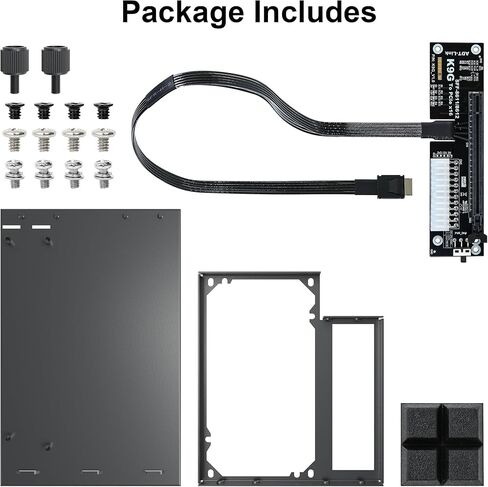 External PCIe 5.0 x4 64Gbps GPU Dock with 19.7in OCuLink Cable, – OCuLink SFF-8612/8311 to PCIe x16, eGPU Enclosure for Laptops and Mini PCs, Compatible with AMD/NVIDIA/Intel Graphics Cards Series in Kuwait