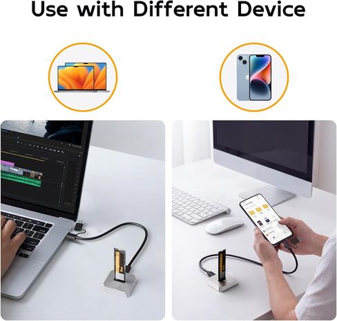 قاعدة توصيل M.2 NVME مع حقيبة تخزين، محول USB إلى NVME بدون أدوات مع مبدد حراري، سرعة 10 جيجابت في الثانية، التوصيل والتشغيل، توسيع 16 تيرابايت، مع كابل CC إلى A in Kuwait