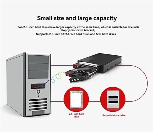 صندوق محرك الأقراص الصلبة SSD للكمبيوتر المحمول مقاس 2.5 بوصة USB 3.0 داخلي عالي السرعة سعة 6 تيرابايت مع حاوية القرص الصلب المكونة in Kuwait