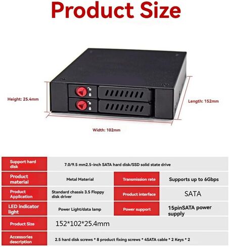 صندوق محرك الأقراص الصلبة SSD للكمبيوتر المحمول مقاس 2.5 بوصة USB 3.0 داخلي عالي السرعة سعة 6 تيرابايت مع حاوية القرص الصلب المكونة in Kuwait