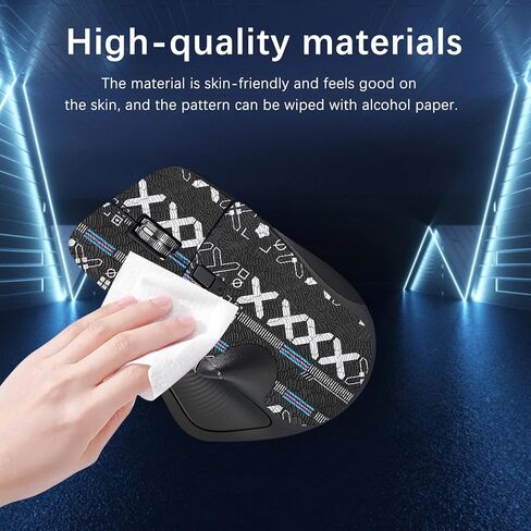 شريط قبضة الماوس NOUKAJU تغطية كاملة لـ Logitech MX Master 4، شريط قبضة الماوس المضاد للانزلاق، مجموعة ترقية الفئران الاحترافية ذاتية اللصق ومقاومة للعرق (أسود) in Kuwait