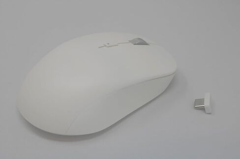 Wireless USB-C Mouse for All Laptops - Comfortable and Compact Design, Optical Sensor, Bluetooth Connectivity, AA Battery Powered, World's Smallest USB-C Receiver - Compatible with All Computers in Kuwait