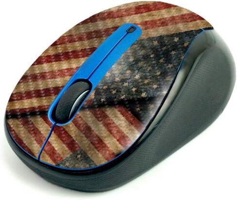 غلاف من ألياف الكربون MightySkins للفأرة اللاسلكية Logitech M325 - جماجم زرقاء، حماية، لمسة نهائية متينة من ألياف الكربون، سهلة الاستخدام | صنع في الولايات المتحدة الأمريكية in Kuwait