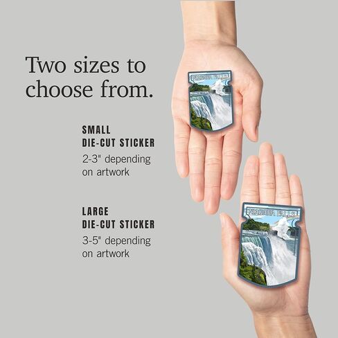 Lantern Press Sticker Niagara Falls, New York, Niagara Falls WPA, Die Cut Vinyl, (Waterproof Decal for Cars, Water Bottles, Laptops, Coolers), Small in Saudi Arabia