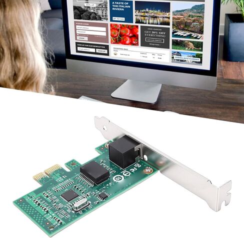 بطاقة شبكة Gigabit NIC، بطاقة إيثرنت PCIe 2.0 X1 مع منفذ RJ45، شبكة، مثالية لأجهزة التحكم الصناعية في أجهزة الكمبيوتر المكتبية والخوادم in Kuwait