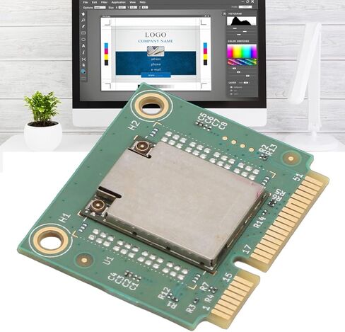 LICAEVEY Laptop Network Adapter Module, 2.4G 5G 6GHz 3 Band 5400Mbps Low Latency Mini PCI E WiFi 7 Card, Gaming Wireless Network Card for Wins 10 11 in Kuwait