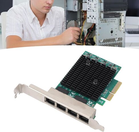 بطاقة شبكة جيجابت PCIe ذات 4 منافذ، وحدة تحكم LAN RTL8125B، محول إيثرنت 2.5 جيجا بايت مع منافذ RJ45 2500 1000 100 ميجا بت في الثانية، لخادم محطة عمل الكمبيوتر المكتبي in Kuwait