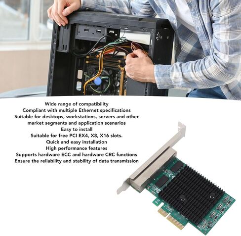 بطاقة شبكة جيجابت PCIe ذات 4 منافذ، وحدة تحكم LAN RTL8125B، محول إيثرنت 2.5 جيجا بايت مع منافذ RJ45 2500 1000 100 ميجا بت في الثانية، لخادم محطة عمل الكمبيوتر المكتبي in Kuwait