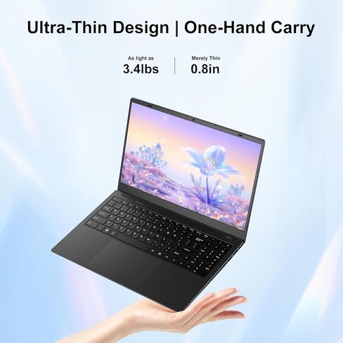 Laptop Computer 15.6 Inch - 8GB RAM 128GB SSD Laptops with Pentium 6500Y Processor Up to 3.4GHz, 1080P FHD IPS, Type C, HDMI, BT 5.0, WiFi 5, Traditional Laptop Computers for Work School Travel in Kuwait