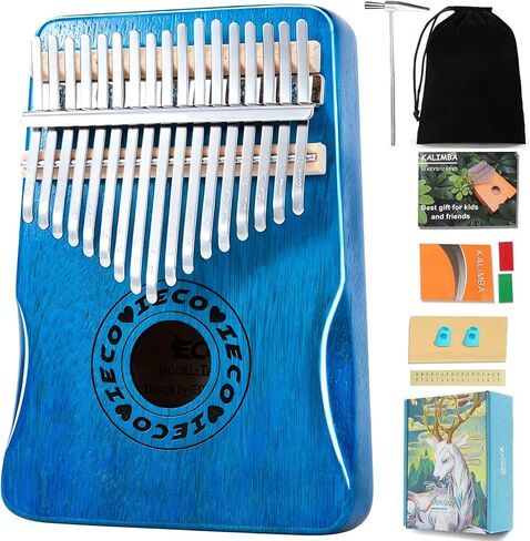 Kalimba Thumb Piano 17 Keys Portable Finger Piano Marimba Music Gifts for Adults Kids in Saudi Arabia