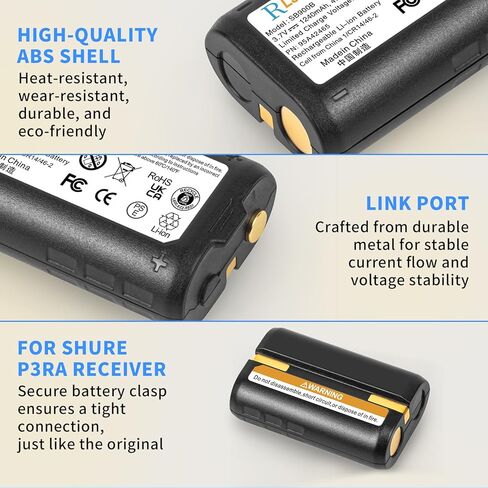 5 قطع بطارية SB900B لجهاز Shure SB900 SB900A SB900B متوافقة مع أجهزة استقبال P9RA+ P10R+ P3RA، أجهزة إرسال سلسلة ULX-D QLX-D AD 95A42465، بطارية 95B42465 in Kuwait