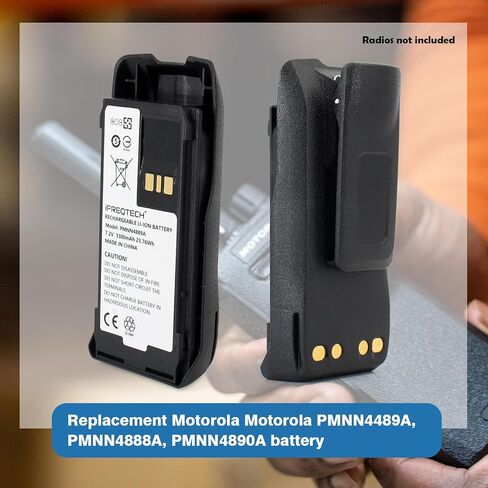 PMNN4889A 7.4V 33000mAh Li-Ion Replacement Battery for Motorola PMNN4888A, PMNN4889A, PMNN4890A Battery,Compatible with Motorola R5 only -(Non-IMPRES) in Kuwait