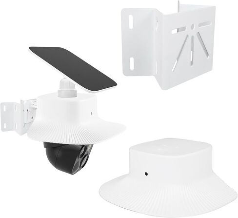 حامل زاوية وغطاء مطر متوافق مع Eufy Security Solocam S340، دعامة حائط بزاوية واسعة 270 درجة، غطاء مطر مقاوم للطقس ومضاد للوهج، ملحقات كاميرا أمان خارجية in Kuwait