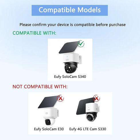 حامل زاوية وغطاء مطر متوافق مع Eufy Security Solocam S340، دعامة حائط بزاوية واسعة 270 درجة، غطاء مطر مقاوم للطقس ومضاد للوهج، ملحقات كاميرا أمان خارجية in Kuwait