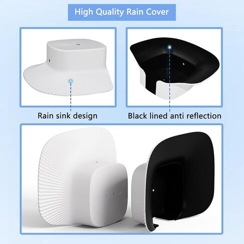 حامل زاوية وغطاء مطر متوافق مع Eufy Security Solocam S340، دعامة حائط بزاوية واسعة 270 درجة، غطاء مطر مقاوم للطقس ومضاد للوهج، ملحقات كاميرا أمان خارجية in Kuwait
