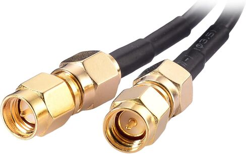 Eightwood 2.4GHz 5GHz Dual Band WiFi Antenna RP-SMA Male Connector with SMA Male Adapter (2-Pack) for PCI-E WiFi Network Card USB WiFi Adapter Wireless Router in Kuwait