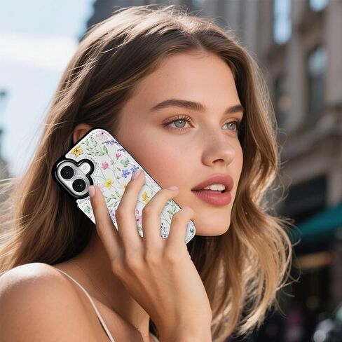متوافق مع حافظة محفظة iPhone 17 مع حامل بطاقات، حافظة فتحات بطاقات بمسند من جلد البولي يوريثان، مشبك مغناطيسي مزدوج وغطاء متين مقاوم للصدمات أبيض in Kuwait