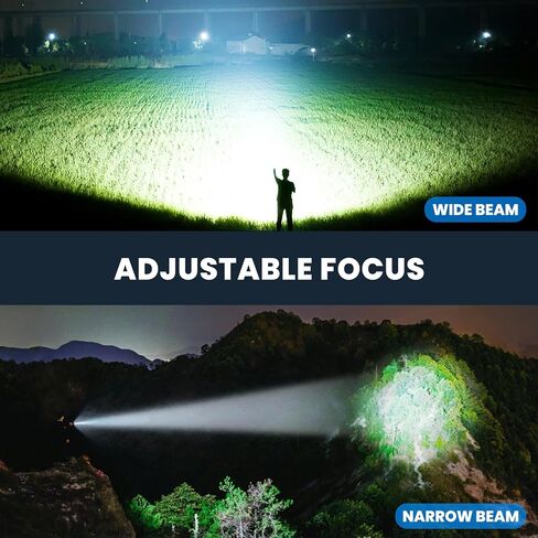 4 Packs Flashlight Rechargeable, 990,000 High Lumens Bright Flash Light, 5 Modes Adjustable Linternas, Powerful Handheld LED Flashlights for Home Camping in Kuwait