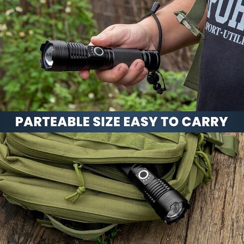 4 Packs Flashlight Rechargeable, 990,000 High Lumens Bright Flash Light, 5 Modes Adjustable Linternas, Powerful Handheld LED Flashlights for Home Camping in Kuwait