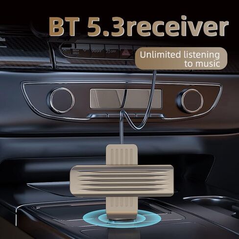 جهاز استقبال بلوتوث 5.3 لاسلكي داخل السيارة - مخرج USB وAUX مزدوج، محول ستيريو/صوت، مكالمات بدون استخدام اليدين، محول طاقة وموسيقى 2 في 1 in Kuwait