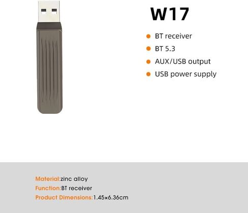 جهاز استقبال بلوتوث 5.3 لاسلكي داخل السيارة - مخرج USB وAUX مزدوج، محول ستيريو/صوت، مكالمات بدون استخدام اليدين، محول طاقة وموسيقى 2 في 1 in Kuwait