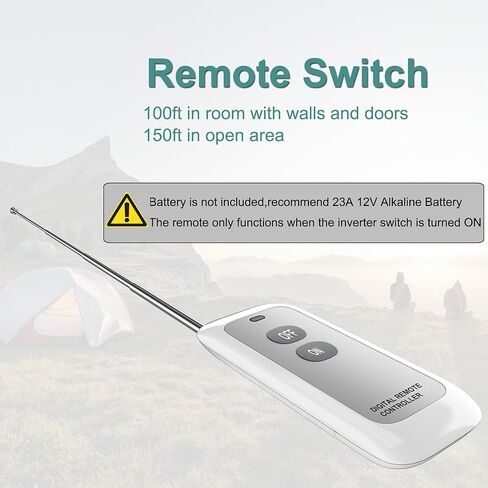 WZRELB 800W محول موجة جيبية نقية 48V DC إلى 110V 120V AC محول طاقة مع شاشة LED، وحدة تحكم عن بعد، عاكس طاقة خارج الشبكة 1600W Surge للمنزل، RV، شاحنة، تخييم in Kuwait