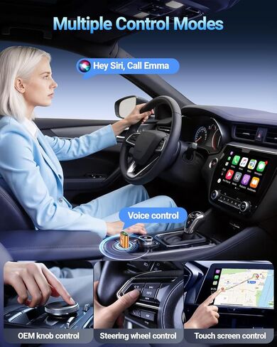 محول vnilrgle CarPlay اللاسلكي لهاتف Apple iPhone (ترقية 2026) تصميم صغير، يحول سلك المصنع إلى محول لاسلكي لتشغيل السيارة، التوصيل والتشغيل، توصيل تلقائي سريع ومستقر (برتقالي) in Kuwait
