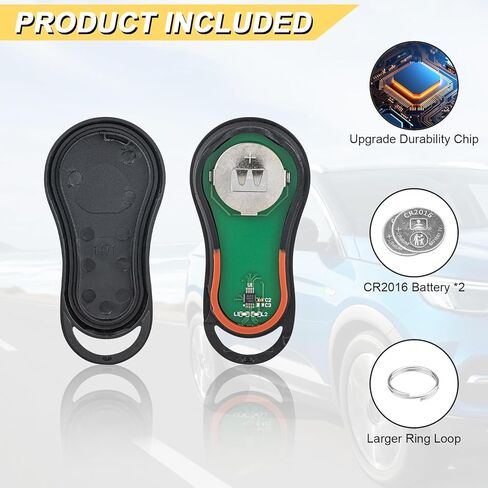 استبدال Vurkcy Key Fob لـ 1999-2002 دودج رام 1500 2500 3500/99 00 داكوتا دورانجو/ 99-04 جراند شيروكي/ 99-01 شيروكي جهاز التحكم عن بعد للدخول بدون مفتاح للسيارة، GQ43VT9T، 3-Btn in Kuwait