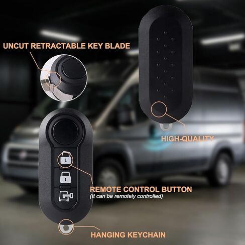1PCS 3 Buttons Keyless Dodge Key Fob Smart Remote Car Key Fob for 2015-2019 Ram Promaster 1500 2500 3500 City; 2017-2019 Ram Promaster Rapid FCC ID:RX2TRF198 433mhz in Kuwait