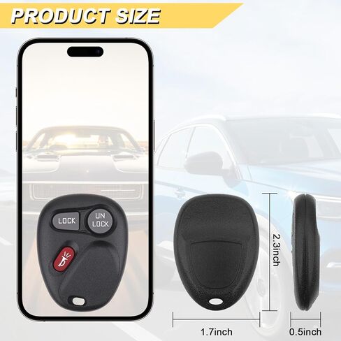 استبدال Vurkcy Key Fob لـ 1999-2001 Chevy Silverado Suburban Tahoe S10/ GMC Sierra Sonoma Yukon جهاز تحكم عن بعد للدخول بدون مفتاح للسيارة، KOBUT1BT 15732803، 3-Btn in Kuwait