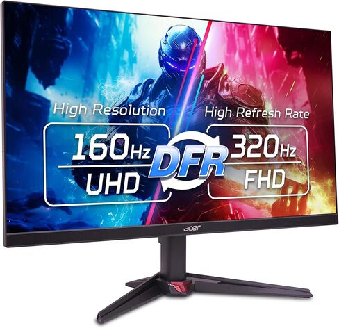 Acer Nitro 27" 4K UHD 3840 x 2160 Gaming IPS Monitor | AMD FreeSync | Up to 144Hz Refresh Rate with DFR to FHD 320Hz| Up to 0.5ms | 1 x Port 1.4 & 2 x HDMI 2.1 Ports | VG270K V4bmiipx (Renewed) in Kuwait