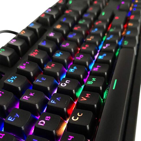 104 أغطية مفاتيح ABS روسية شفافة أغطية مفاتيح خلفية للوحة المفاتيح الميكانيكية Cherry MX in Kuwait