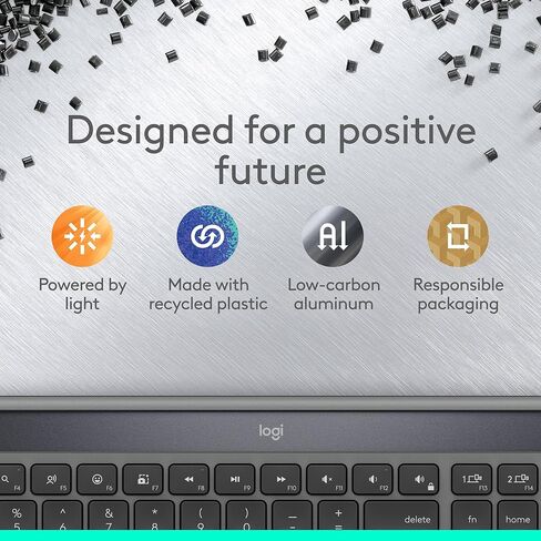 Logitech Signature Slim Solar+ Wireless Bluetooth Keyboard K980 for Mac, Solar and Artificial Light Powered, Up to 10 Years Battery Life, Customizable Keys - Graphite (Renewed) in Kuwait