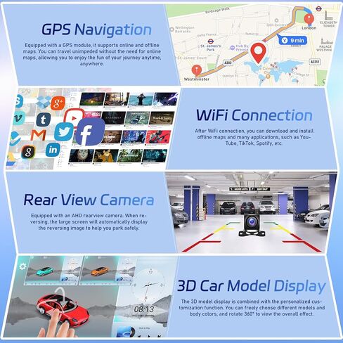 [Qualcomm 8 Core 4+64G] راديو سيارة لسيارة Ford F150 F 150 F-150 2009-2012 - Carplay لاسلكي وAndroid Auto - 9 بوصة 1280 * 720 شاشة لمس Android Car - DSP/GPS/WiFi/SWC + كاميرا احتياطية AHD in Kuwait