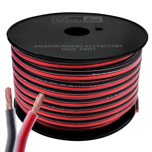 16AWG OFC (نحاس خالٍ من الأكسجين 99.97%) سلك مكبر صوت 100 قدم، استخدام رائع لمكبرات صوت المسرح المنزلي ومكبرات صوت السيارة وأنظمة هاي فاي، أرجواني وأسود in Saudi Arabia
