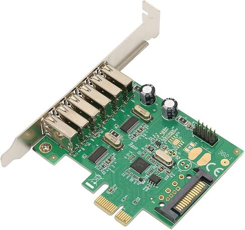 بطاقة توسيع Semme PCIE إلى USB مع 6 منافذ USB 2.0 ومحور داخلي 15PIN لترقية سطح المكتب المتوافق مع الأنظمة in Kuwait