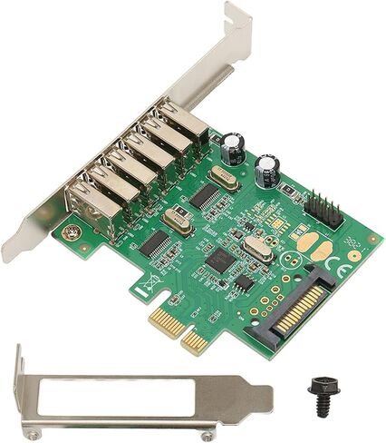 بطاقة توسيع Semme PCIE إلى USB مع 6 منافذ USB 2.0 ومحور داخلي 15PIN لترقية سطح المكتب المتوافق مع الأنظمة in Kuwait