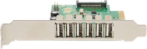 بطاقة توسيع Semme PCIE إلى USB مع 6 منافذ USB 2.0 ومحور داخلي 15PIN لترقية سطح المكتب المتوافق مع الأنظمة in Kuwait