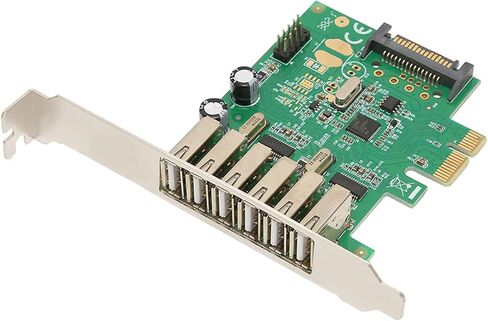 بطاقة توسيع Semme PCIE إلى USB مع 6 منافذ USB 2.0 ومحور داخلي 15PIN لترقية سطح المكتب المتوافق مع الأنظمة in Kuwait
