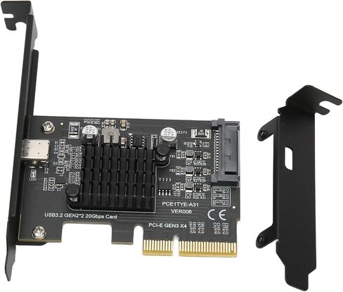 محول توصيل وتشغيل بطاقة توسيع USB 3.2 Gen 2x2 PCIe x4 فائق السرعة 20 جيجابت في الثانية لنقل البيانات بسرعة عالية، متوافق مع 10/11 in Kuwait