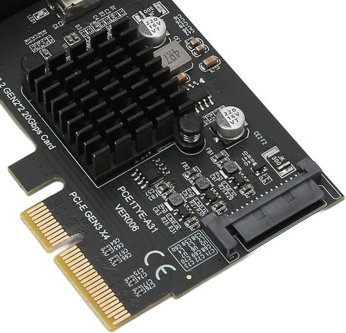 محول توصيل وتشغيل بطاقة توسيع USB 3.2 Gen 2x2 PCIe x4 فائق السرعة 20 جيجابت في الثانية لنقل البيانات بسرعة عالية، متوافق مع 10/11 in Kuwait