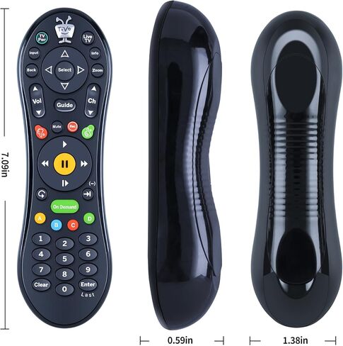 Replacement Remote Control fit for TiVo MEDIACOM Roamio SMLD-00266-000, URC-7020BC0-0626-R, RC30 1-1, C174901 (Black) in Kuwait