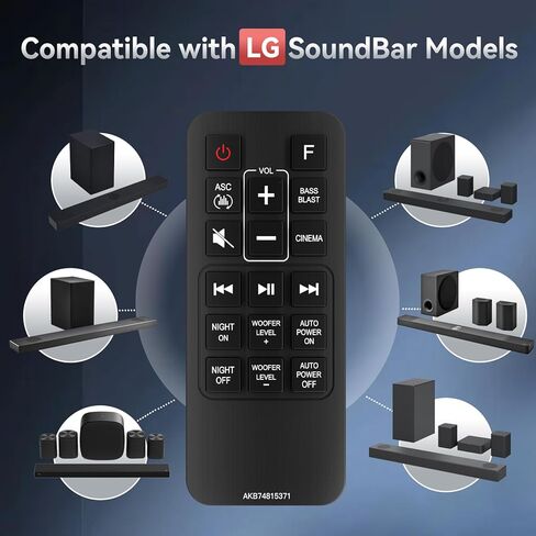 Replacement LG Soundbar Remote Control for LG Wireless Sound Bar Speaker System SK3D SK4D SJ3 SJ4 SL3D SPH4B-W SPJ4B-W in Kuwait