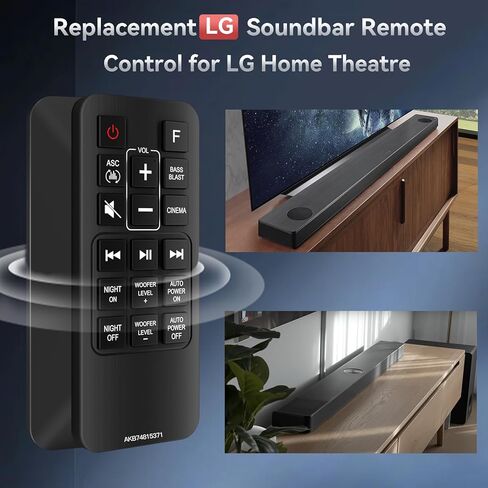 Replacement LG Soundbar Remote Control for LG Wireless Sound Bar Speaker System SK3D SK4D SJ3 SJ4 SL3D SPH4B-W SPJ4B-W in Kuwait