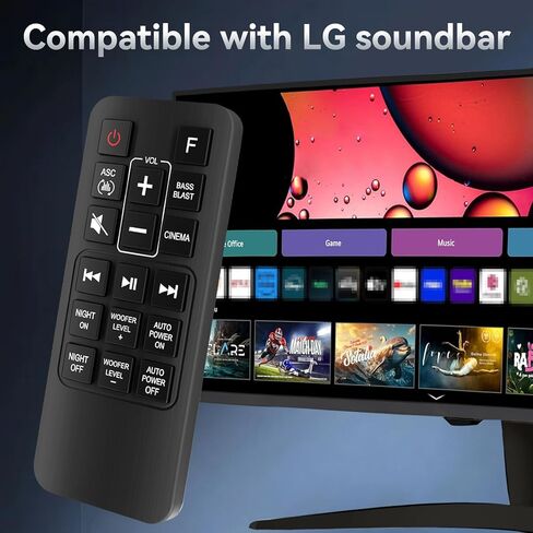 Replacement LG Soundbar Remote Control for LG Wireless Sound Bar Speaker System SK3D SK4D SJ3 SJ4 SL3D SPH4B-W SPJ4B-W in Kuwait