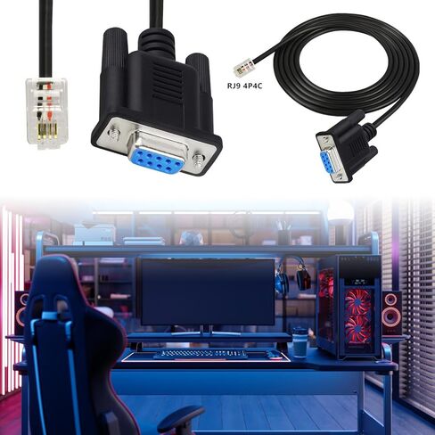 كابل وحدة تحكم بمنفذ RJ9 4P4C بطول 180 سم إلى DB9Pin RS232 لأجهزة الشبكات والمزيد من أسلاك الشبكات in Kuwait