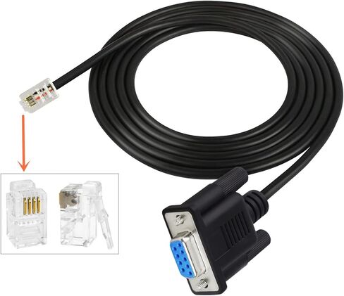 كابل وحدة تحكم بمنفذ RJ9 4P4C بطول 180 سم إلى DB9Pin RS232 لأجهزة الشبكات والمزيد من أسلاك الشبكات in Kuwait